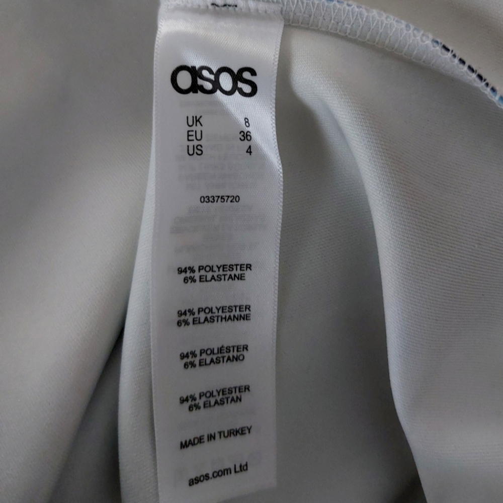 NWOT - ASOS Maternity Scuba Plunge Body-Conscious Dress In Blue Floral - Picture 6 of 7